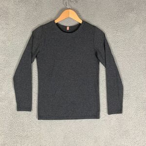 Lunya Restore Pima Cotton Long Sleeve Top Large Gray Lounge‎ Sleep Shirt Tee